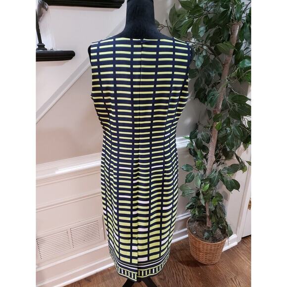 Maya Brooke Women's Multicolor Round Neck Sleeveless Knee Length Dress Size 12 - Picture 7 of 14